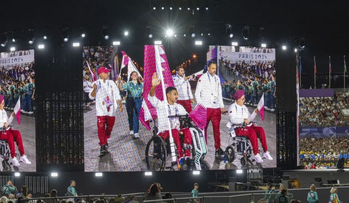 Sara and Arshad lead Qatar's Delegation at the Opening Ceremony of the Paris Paralympics